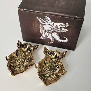 Wizarding Trunk Harry Potter Copper Kettle Boars Head Serving Ramekins Dish NEW